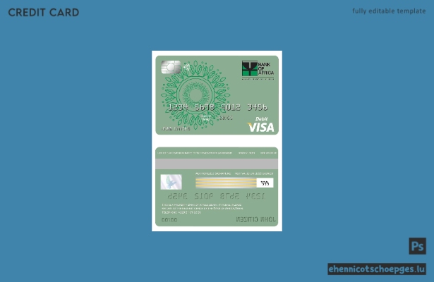 Beispielvorschau der Benin Bank of Africa Visa-Karte